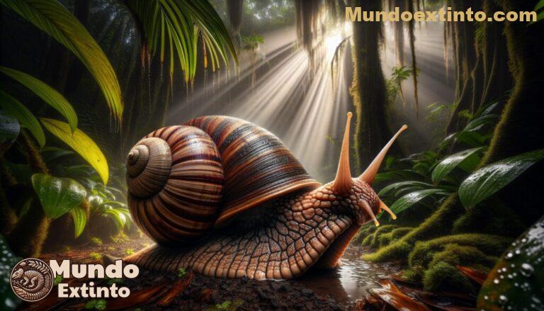 El caracol gigante de La Réunion en su hábitat natural