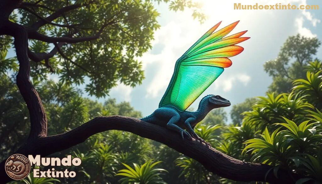 Microraptor: El pequeño dinosaurio de 4 alas - mesozoico Microraptor: El pequeño dinosaurio de 4 alas